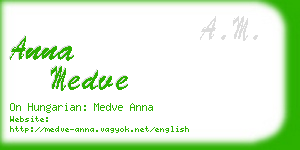 anna medve business card